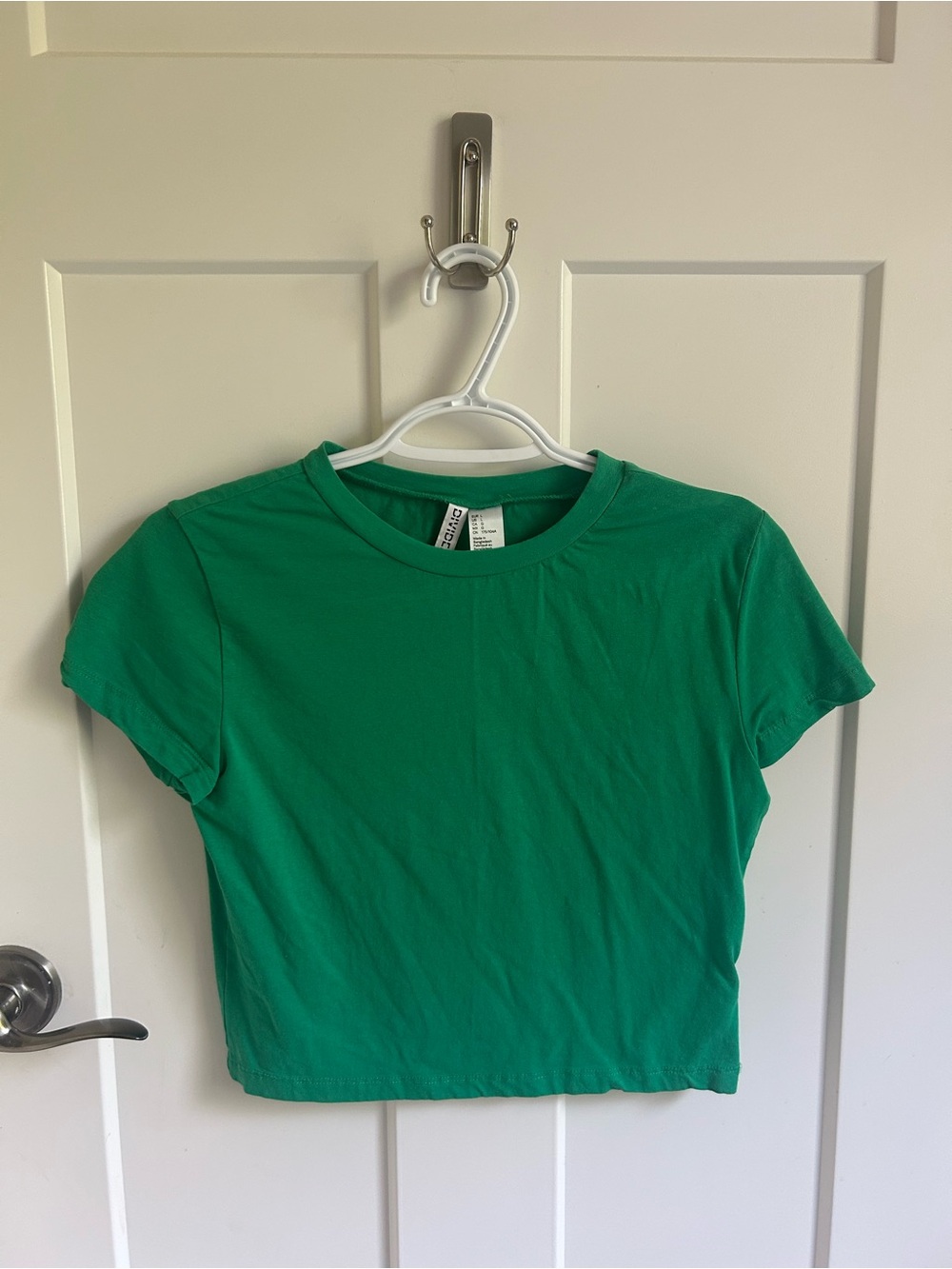 Vibrant Green H&M Divided Cropped Tee